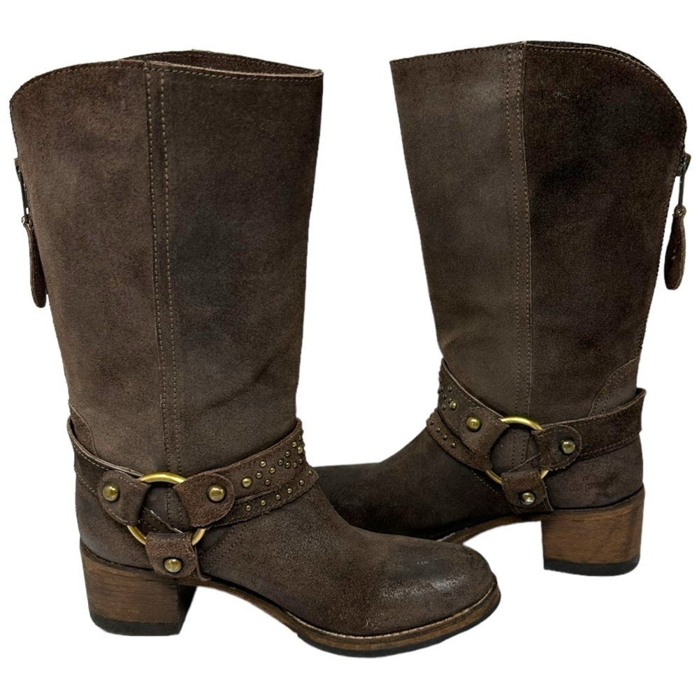 Johnston & Murphy Boots Women's Vero Cuoio Rosebelt Dark Brown Heel Boots Size 6